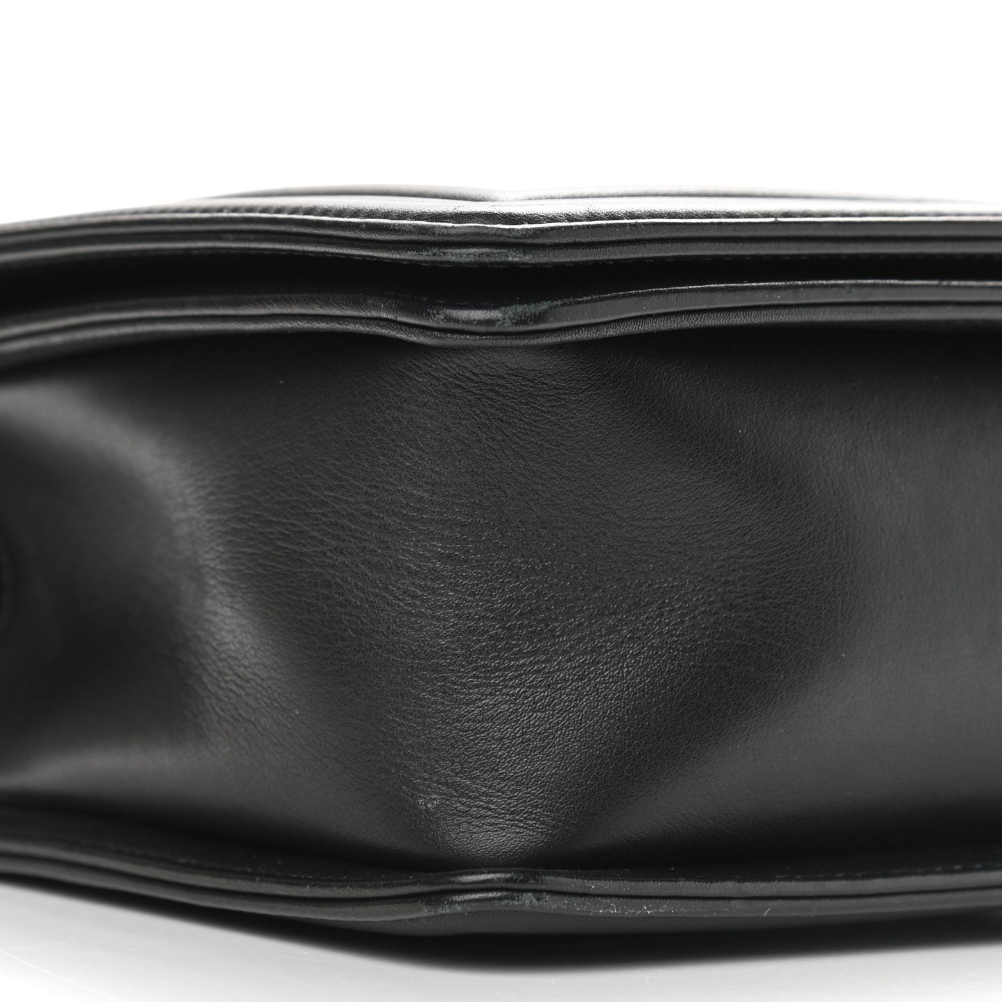 Calfskin Chevron Quilted Medium Boy Flap Black