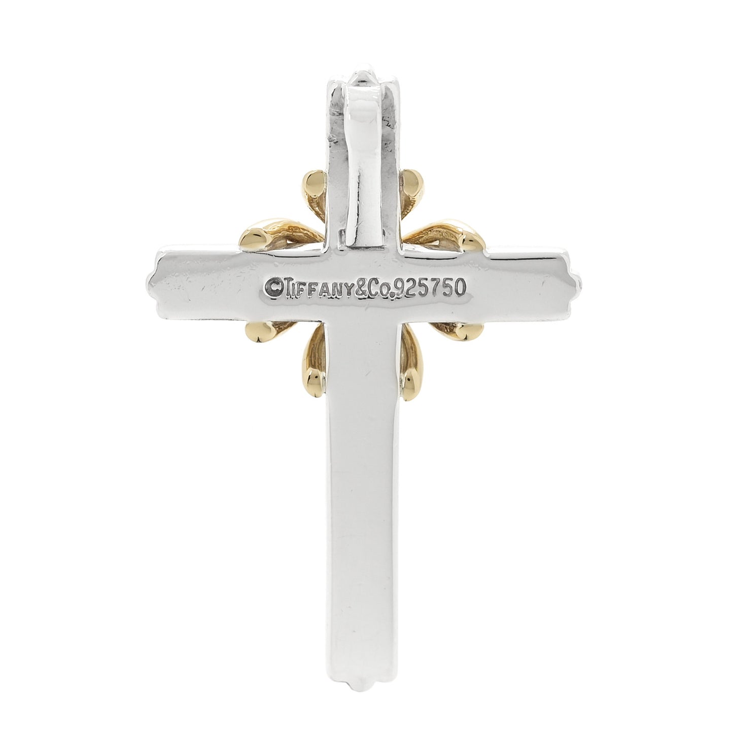 Sterling Silver 18K Yellow Gold Cross Pendant