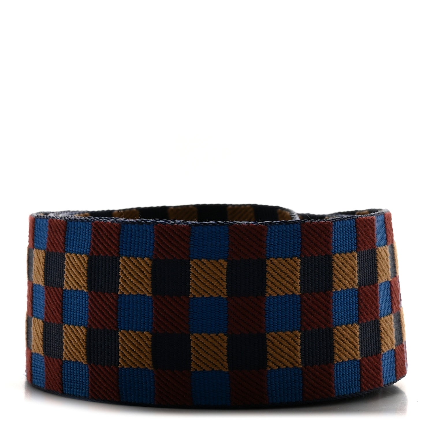 Hermes Toile Swift 50mm Maxi Quadrille Shoulder Strap Bleu Billard Biscuit Rouge H Black 2 of 5