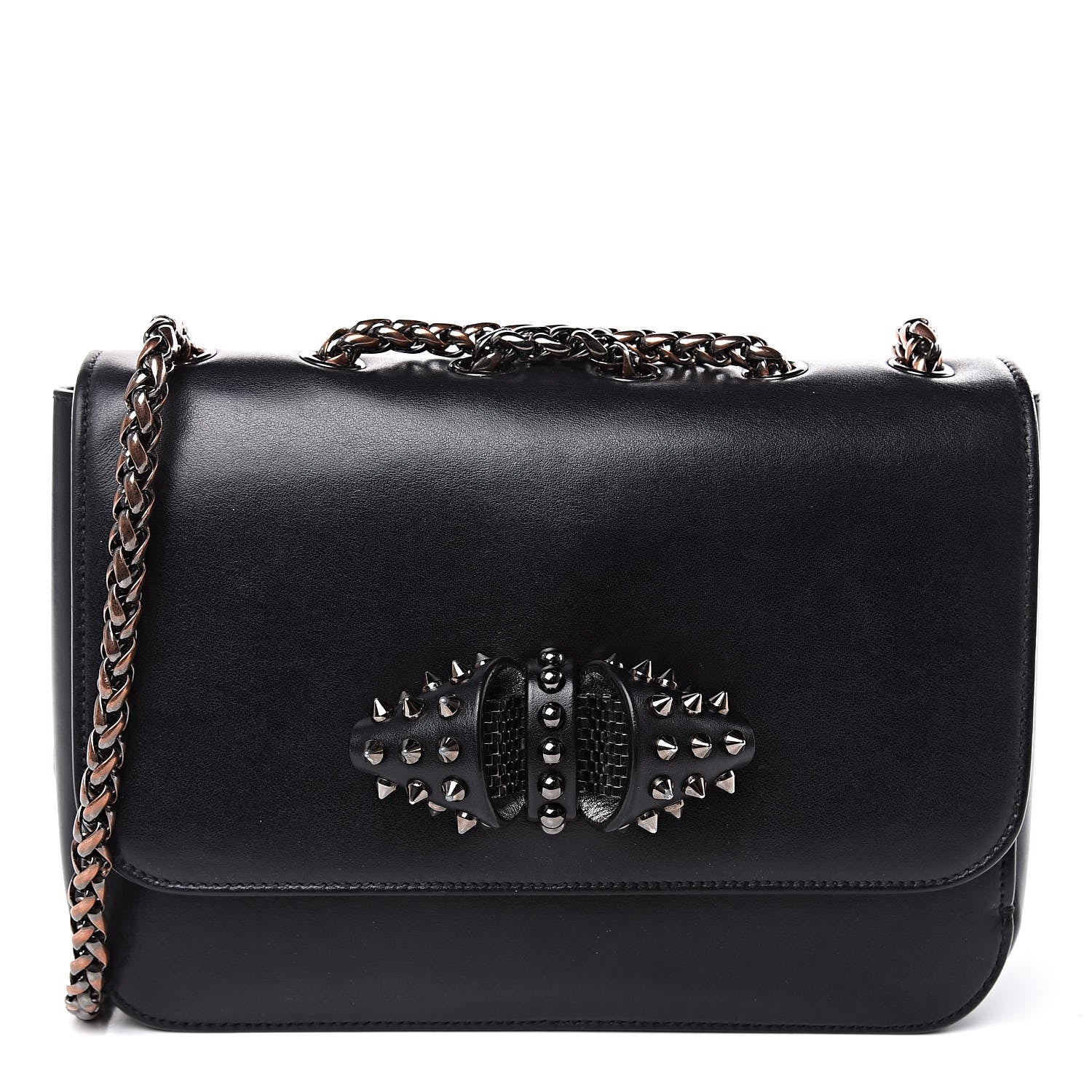 Christian Louboutin Calfskin Small Sweety Charity NV Shoulder Bag Black 1 of 9