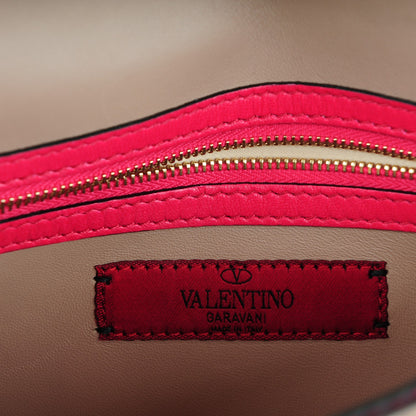 Valentino Garavani Nappa Rockstud Wristlet Clutch Deep Fuxia 6 of 7