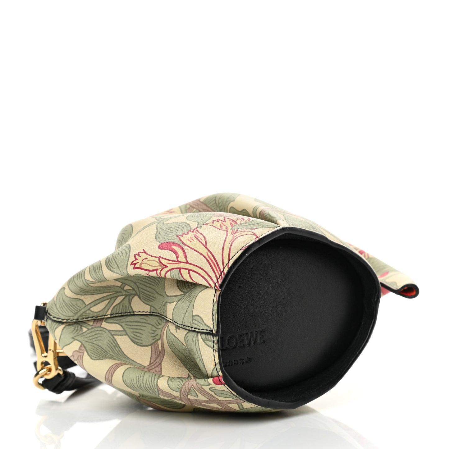 Calfskin Printed Mini Elephant Crossbody Bag Green