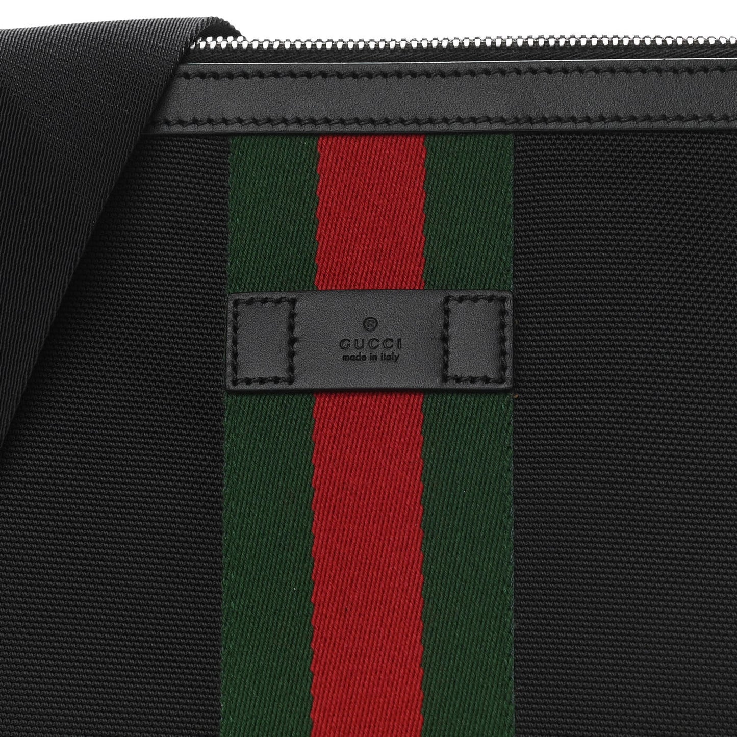 Techno Canvas Web Messenger Bag Black
