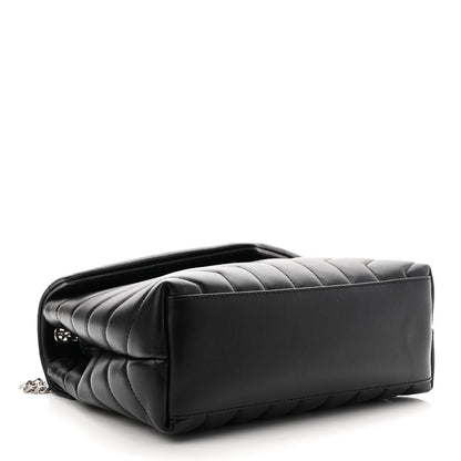 Saint Laurent Calfskin Y Quilted Monogram Small Loulou Chain Satchel Black 4 of 10