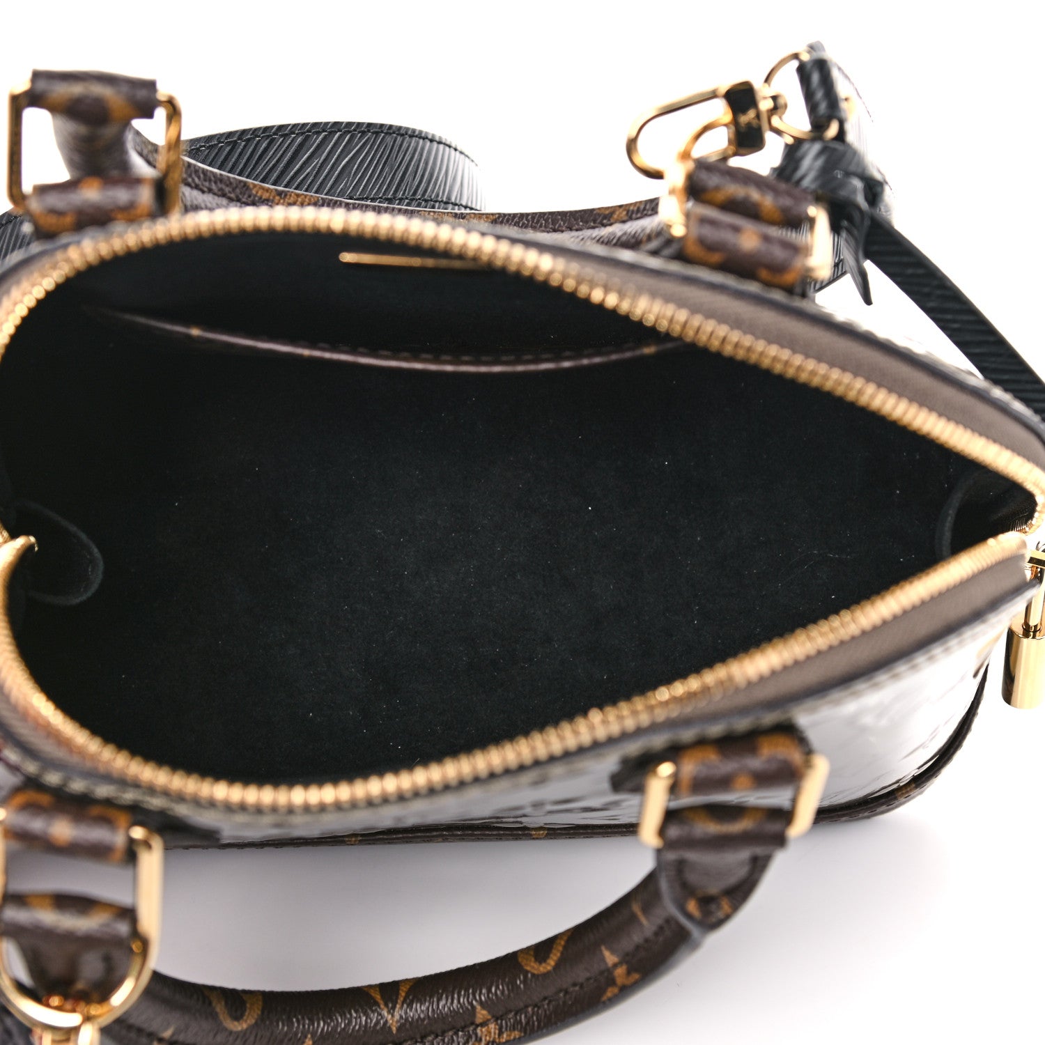 Louis Vuitton Vernis Epi Monogram Alma BB Champagne Metallise 5 of 15
