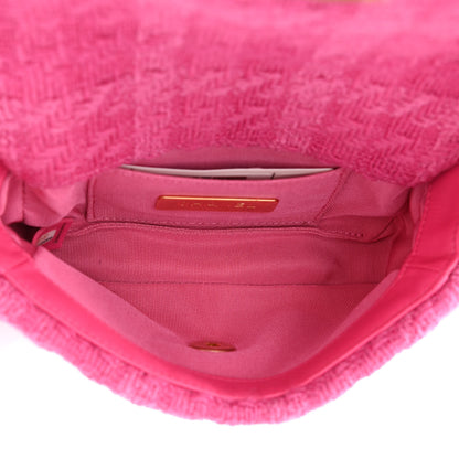 Chanel Tweed Quilted Chanel 19 Waist Bag Pink 5 of 10