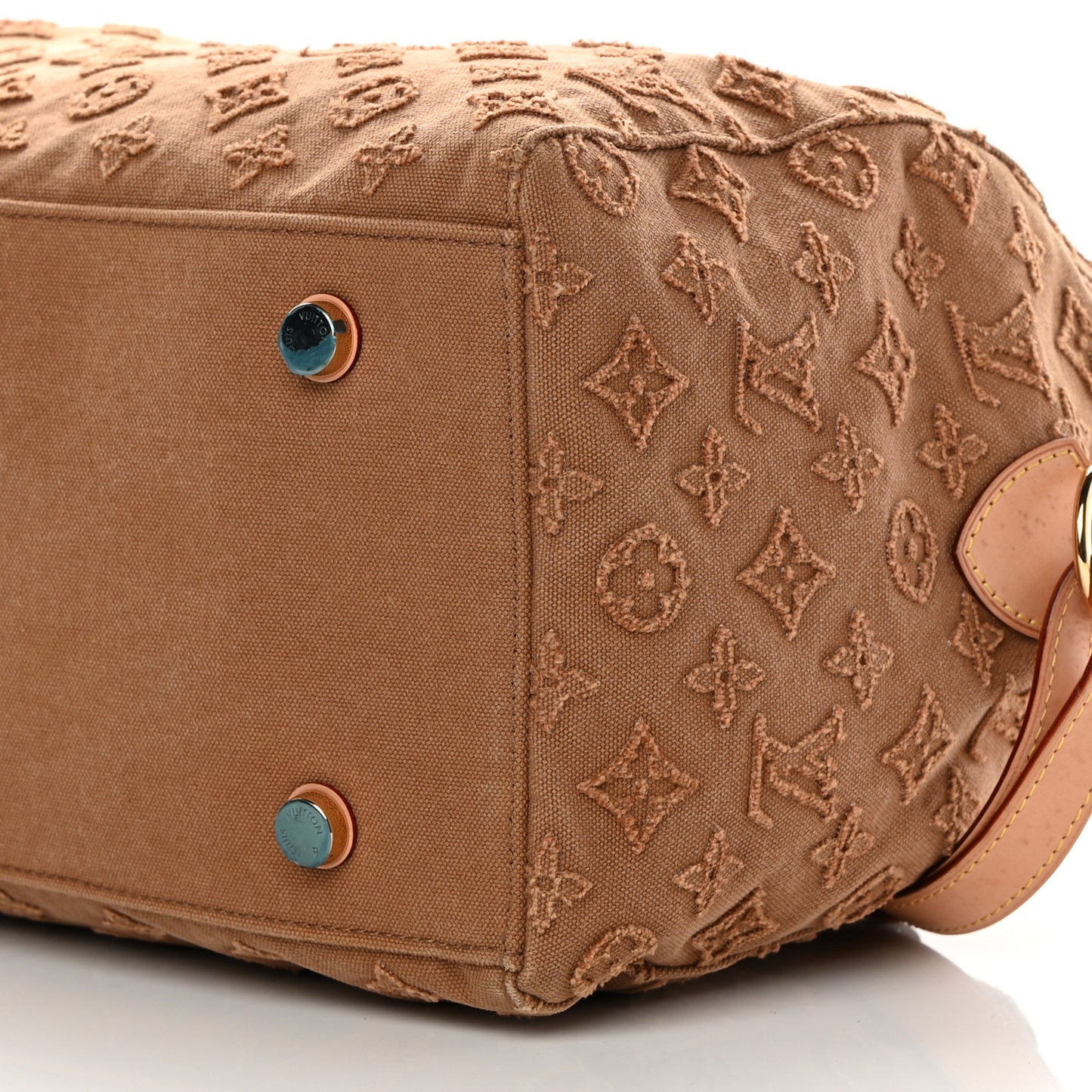 Denim Monogram Stone Speedy Bandouliere 35 Caramel