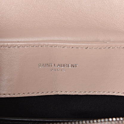 Saint Laurent Calfskin Y Quilted Monogram Small Loulou Chain Satchel Nude Powder 6 of 21