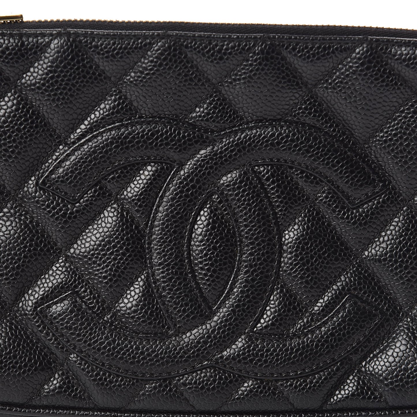 Caviar Quilted CC Shoulder Bag Black