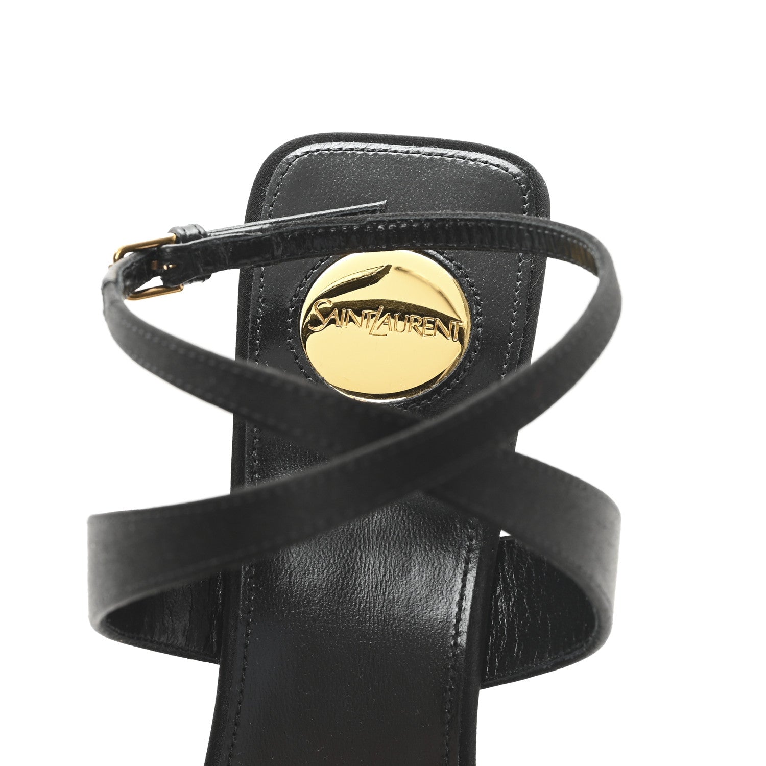 Saint Laurent Raso Regale Salome 110 Wedge Sandals 39 Black 8 of 8
