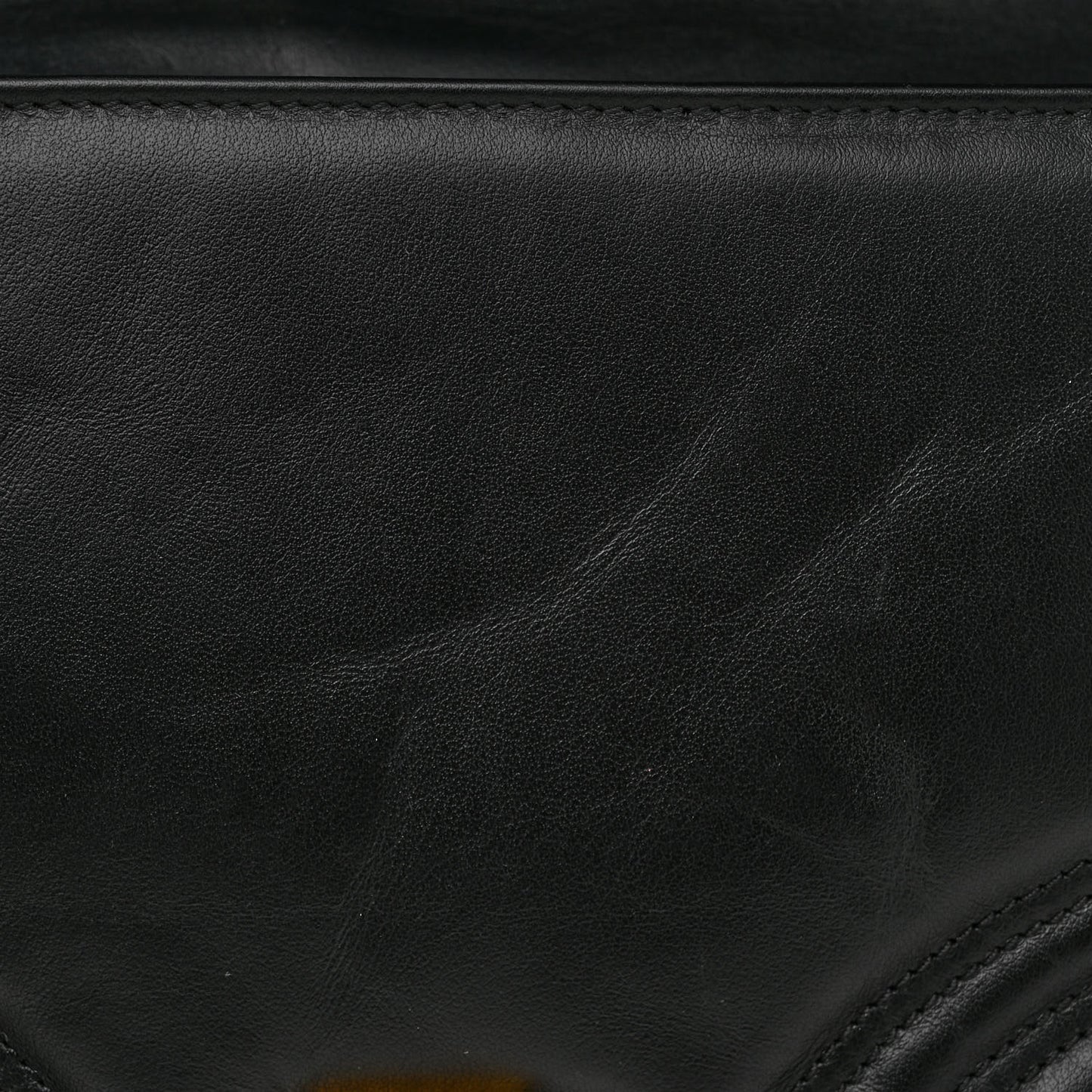 Calfskin Matelasse Small GG Marmont Top Handle Shoulder Bag Black
