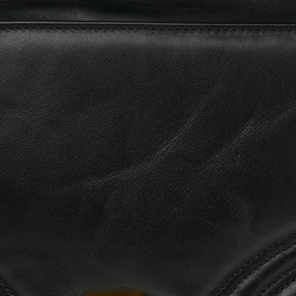 Gucci Calfskin Matelasse Small GG Marmont Top Handle Shoulder Bag Black 12 of 13