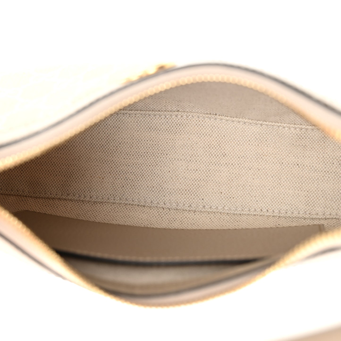 GG Supreme Monogram Textured Dollar Calfskin Small Ophidia Hobo Beige Mystic White Oatmeal