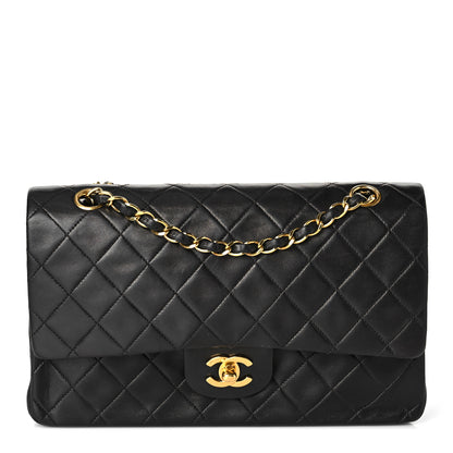 Chanel Lambskin Quilted Medium Double Flap Black 1 of 10