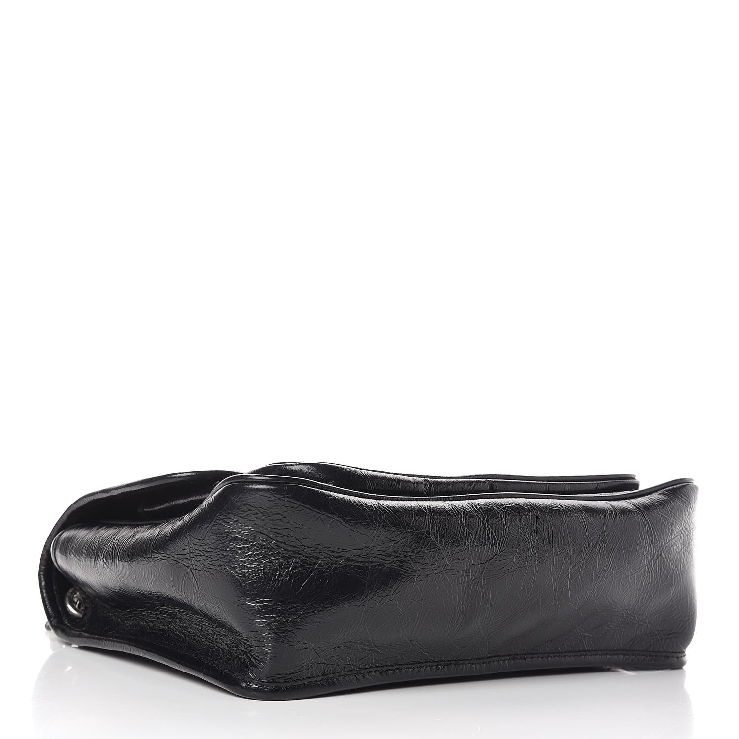 Saint Laurent Crinkled Calfskin Matelasse Monogram Medium Niki Chain Satchel Black 4 of 11
