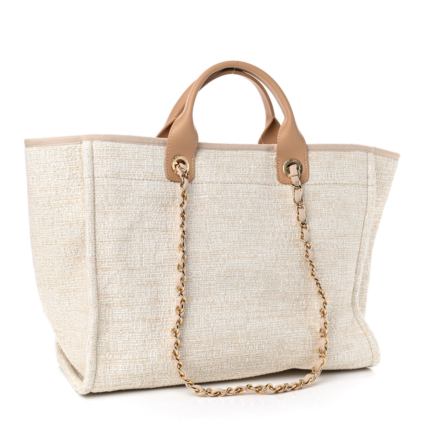 Canvas Medium Deauville Tote Light Beige