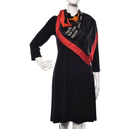Gucci Silk Gucci Multiworld Square Scarf Black Multicolor 2 of 4