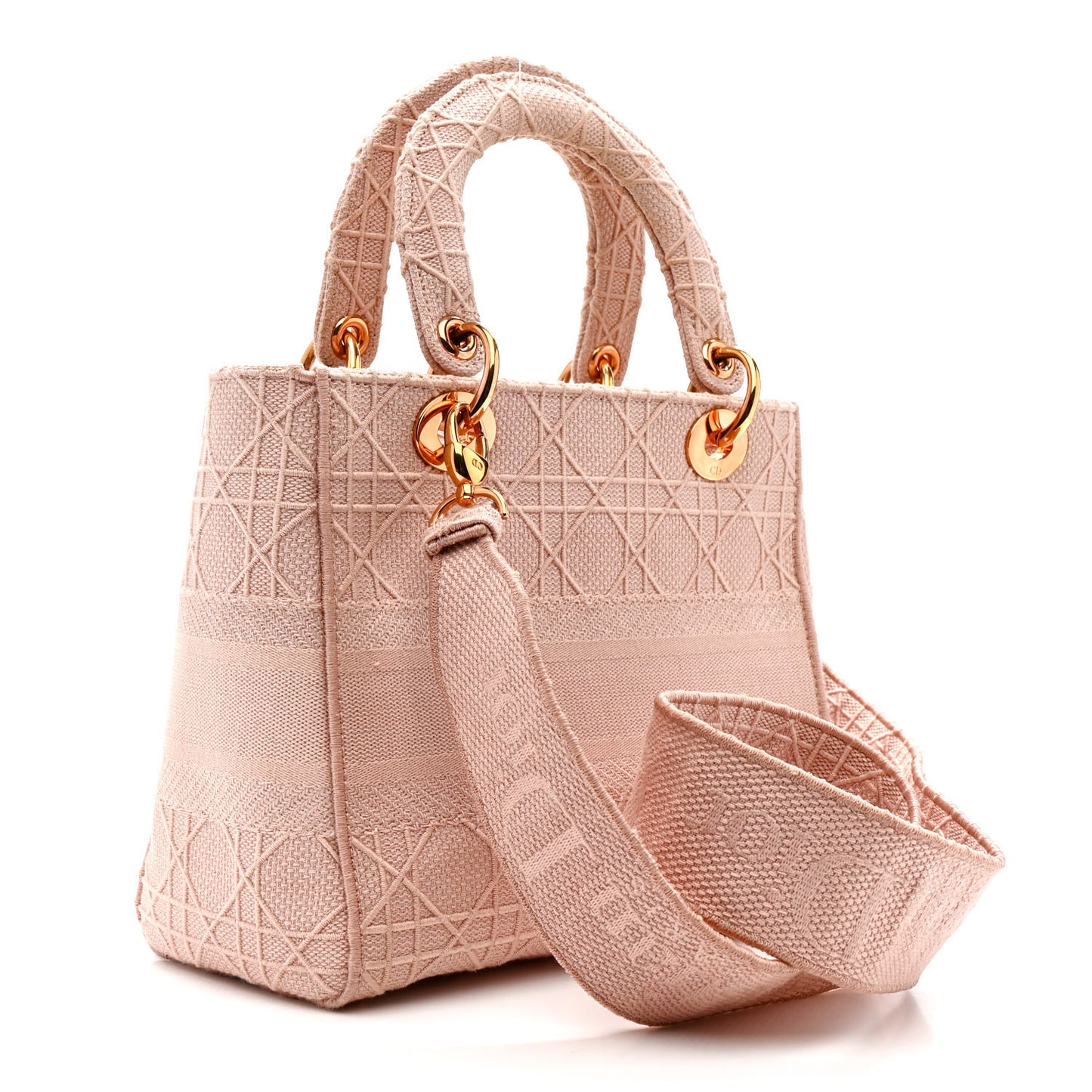 Canvas Embroidered Cannage Medium Lady D-Lite Bois de Rose