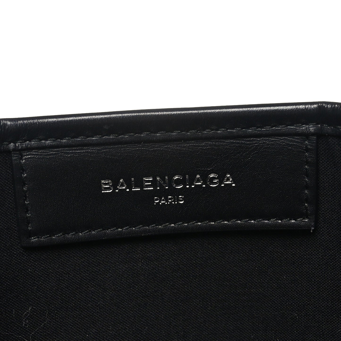 Cotton Canvas Satin Calfskin S Navy Cabas Natural Black