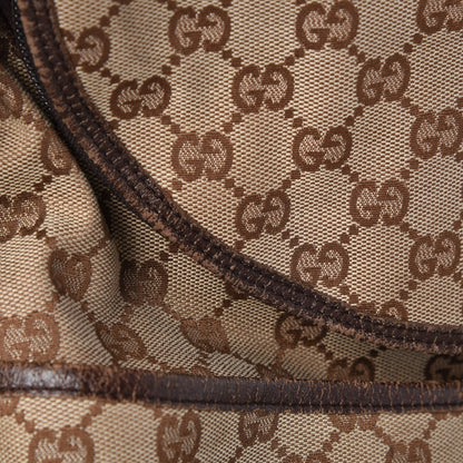 Gucci Monogram Natural Pigskin Large Diaper Bag Beige Ebony Cocoa Dark Chocolate 10 of 15