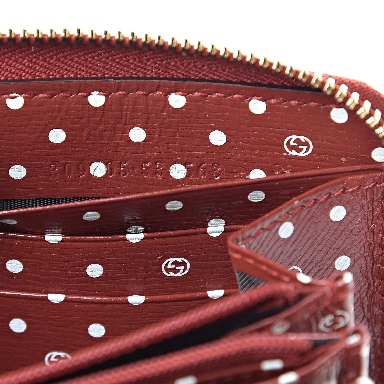 Gucci Calfskin Large Betty Zip Around Wallet Red 7 of 8