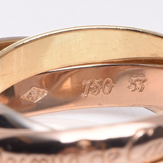 Cartier 18K Pink Yellow White Gold Les Must De Trinity Ring 53 6.25 4 of 5