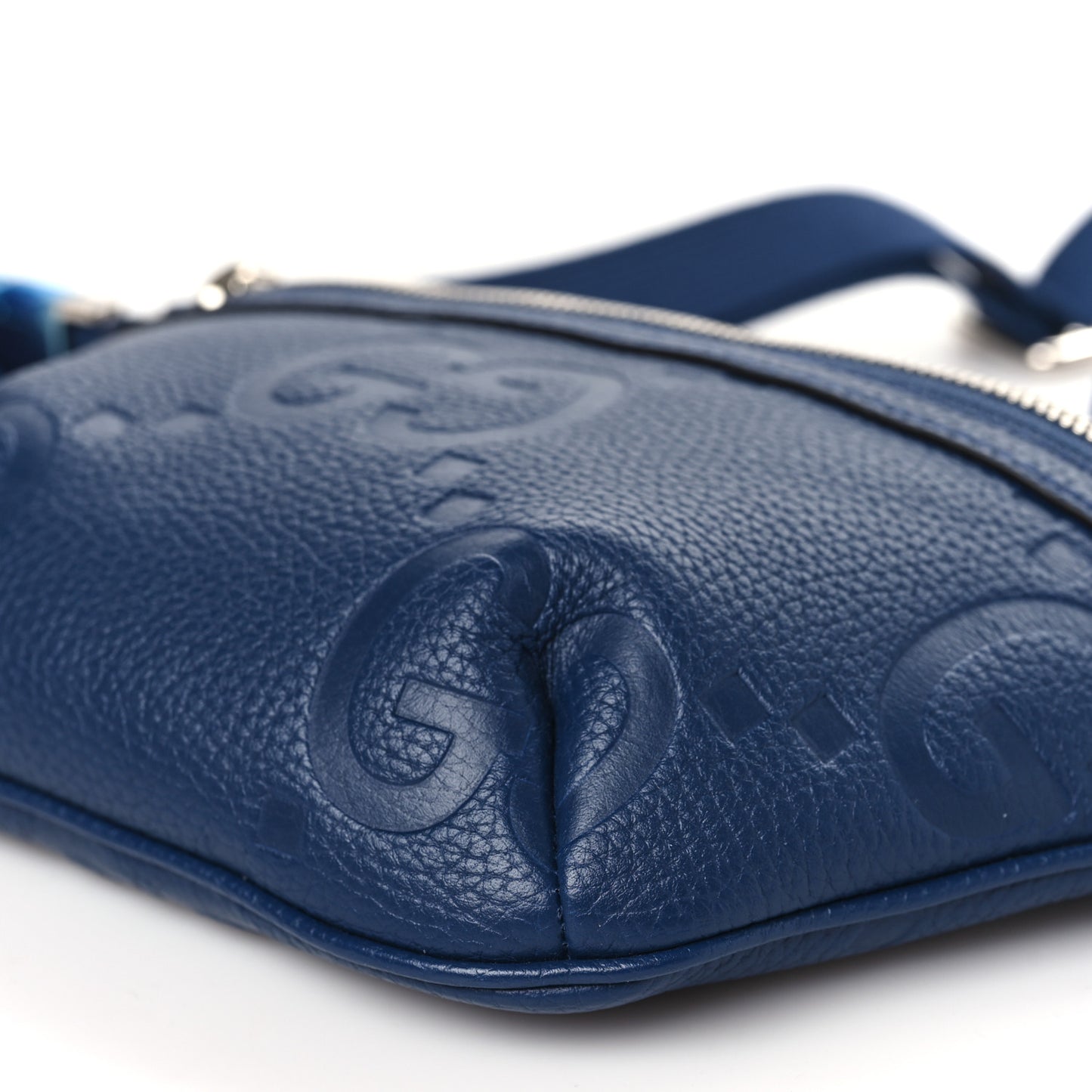 Piuma Calfskin Jumbo GG Embossed Small Belt Bag Royale