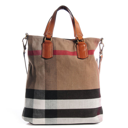 Burberry Cotton Canvas Mega Check Medium Tote 1 of 11