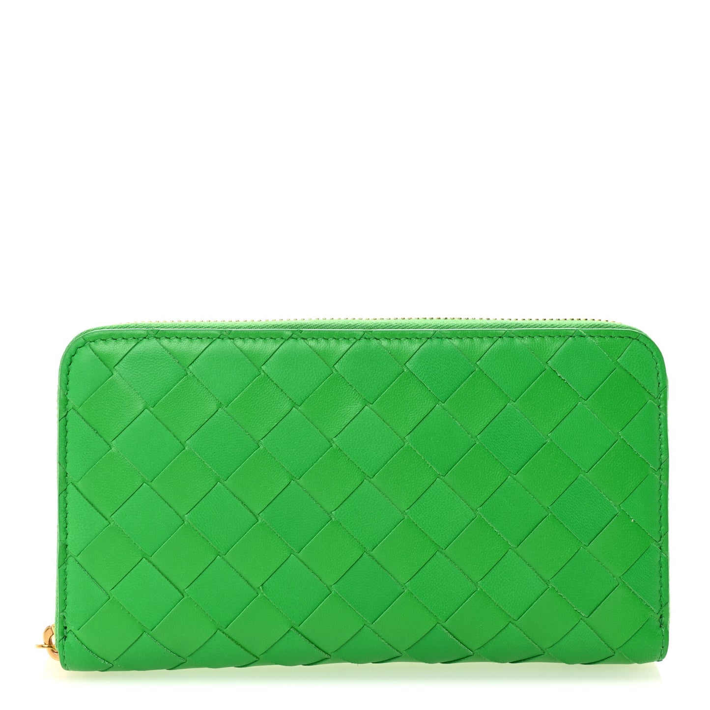 Nappa Intrecciato Zip Around Wallet Parakeet