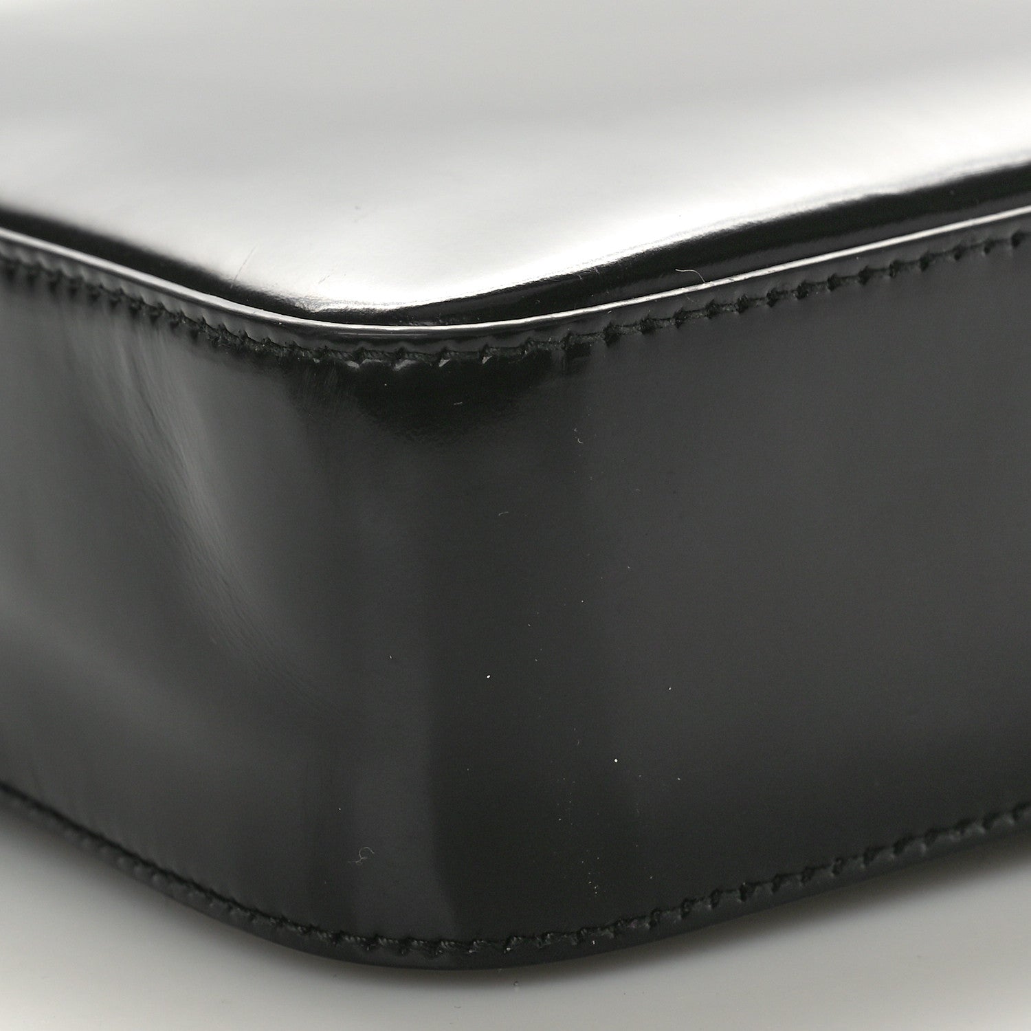 Prada Spazzolato Metal Triangle Logo Small Double Handle Crossbody Tote Black 10 of 10