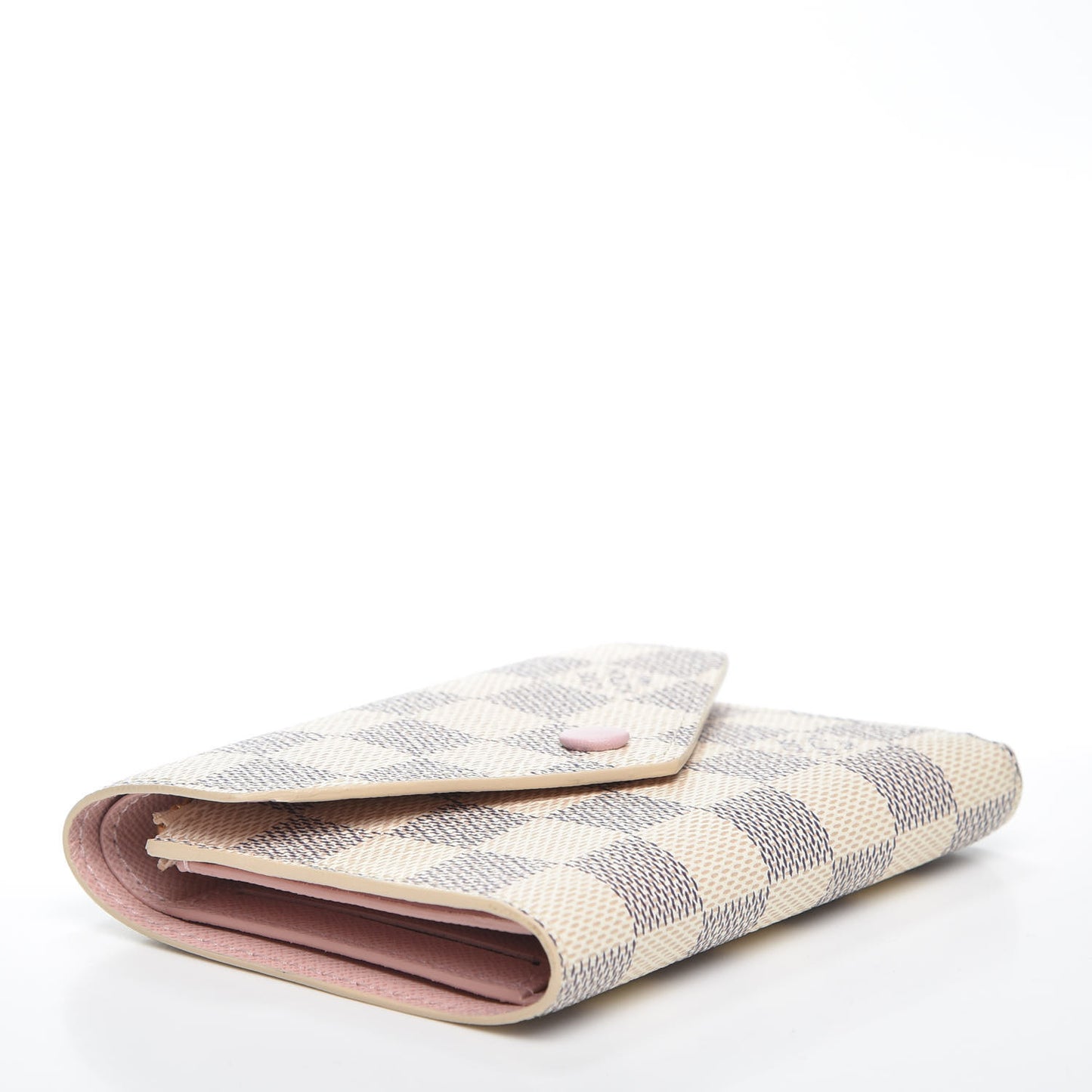 Damier Azur Victorine Wallet Rose Ballerine