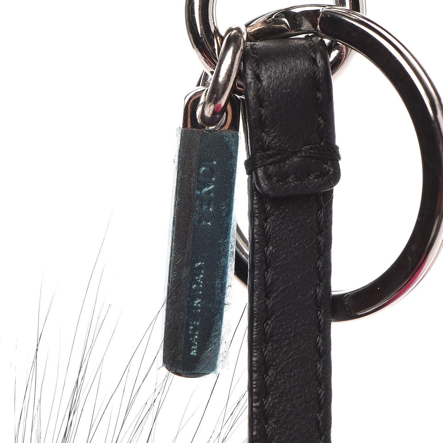 Mink Fox Fur QuTweet Coucou Bag Bug Charm Pink