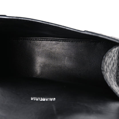 Balenciaga Shiny Calfskin Monochrome Crocodile Embossed Hourglass Top Handle Bag XS Black 5 of 10