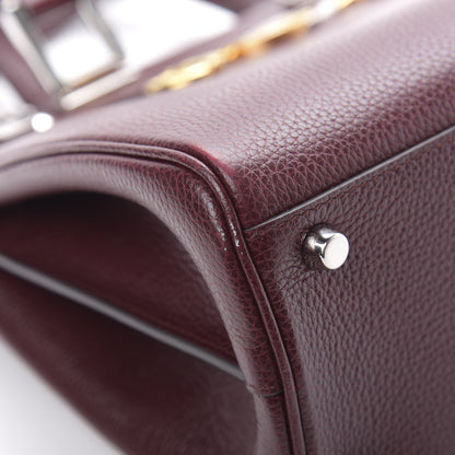 Gucci Grainy Calfskin Small Zumi Top Handle Bag Vintage Bordeaux 11 of 16