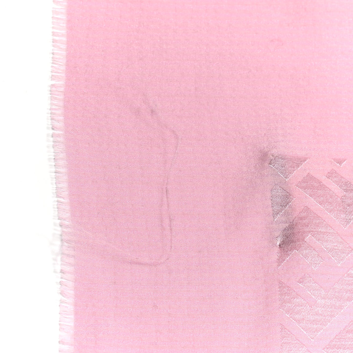 Wool Silk FF Shawl Pink