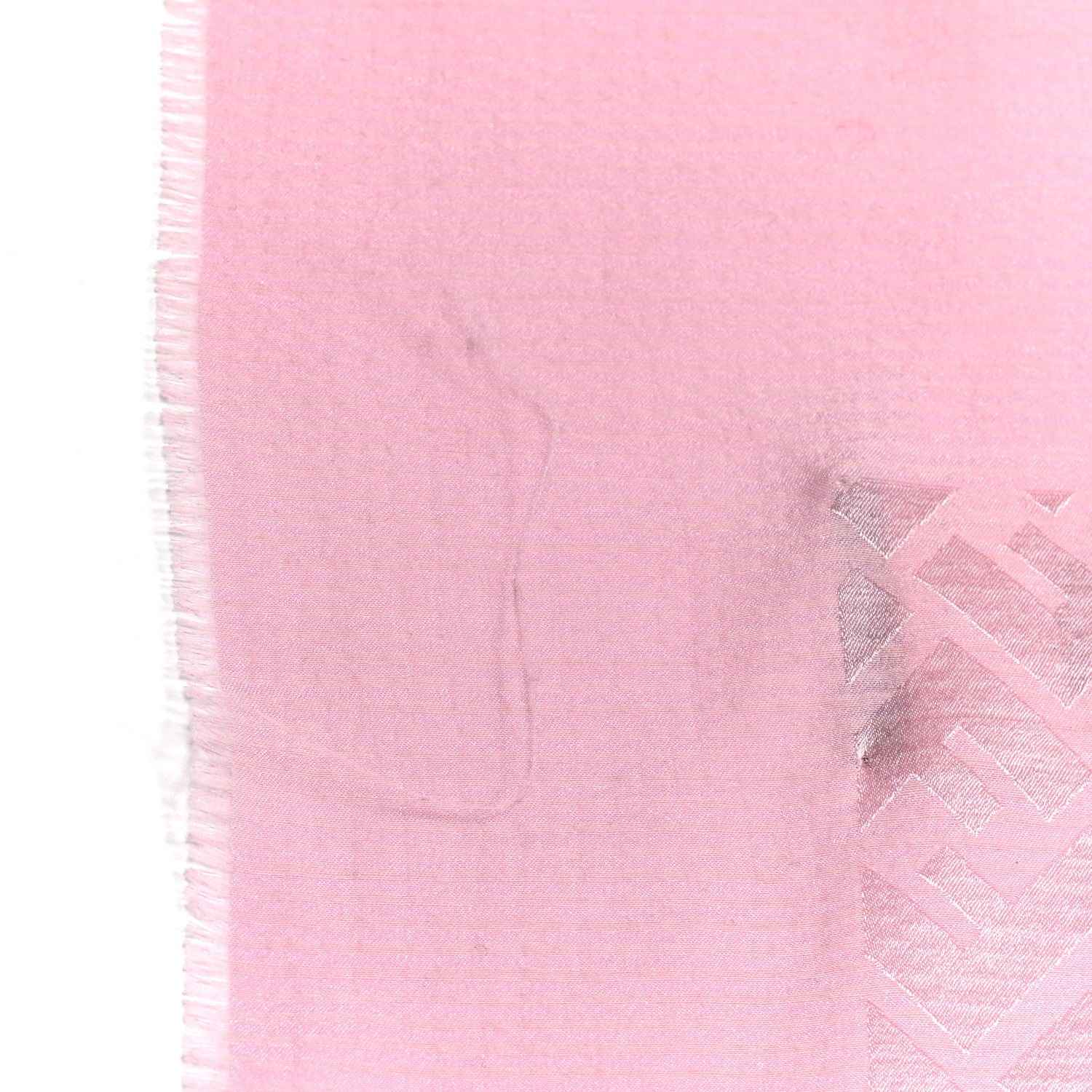 Fendi Wool Silk FF Shawl Pink 3 of 3