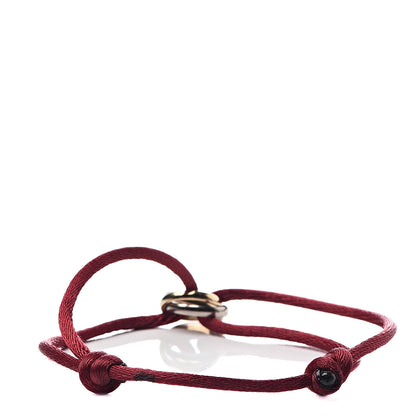 Cartier 18K Pink Yellow White Gold Trinity Cord Bracelet Red 3 of 4