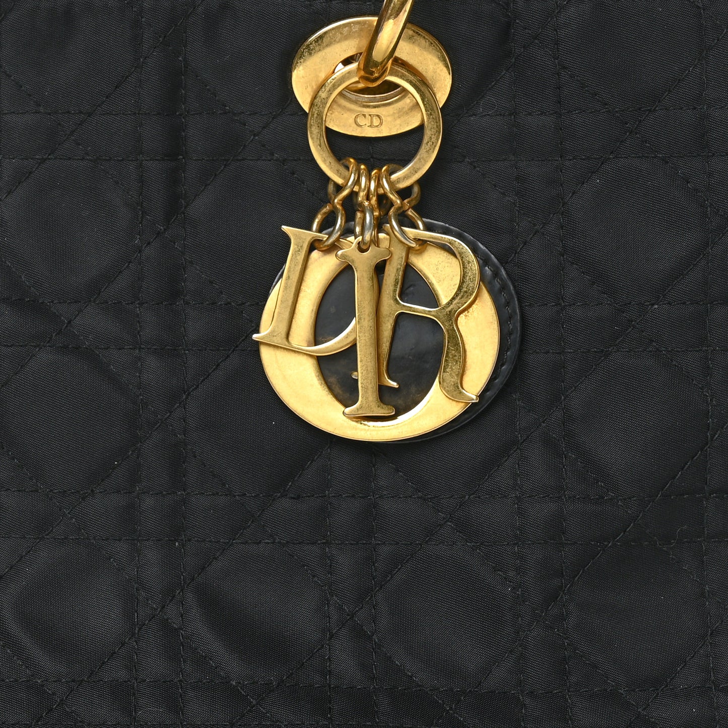 Nylon Cannage Large Lady Dior Black
