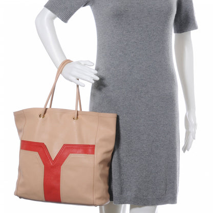 Saint Laurent Calfskin Lucky Chyc Tote Beige 2 of 7