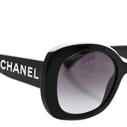 Chanel Acetate Sunglasses 71414 Black White 5 of 8
