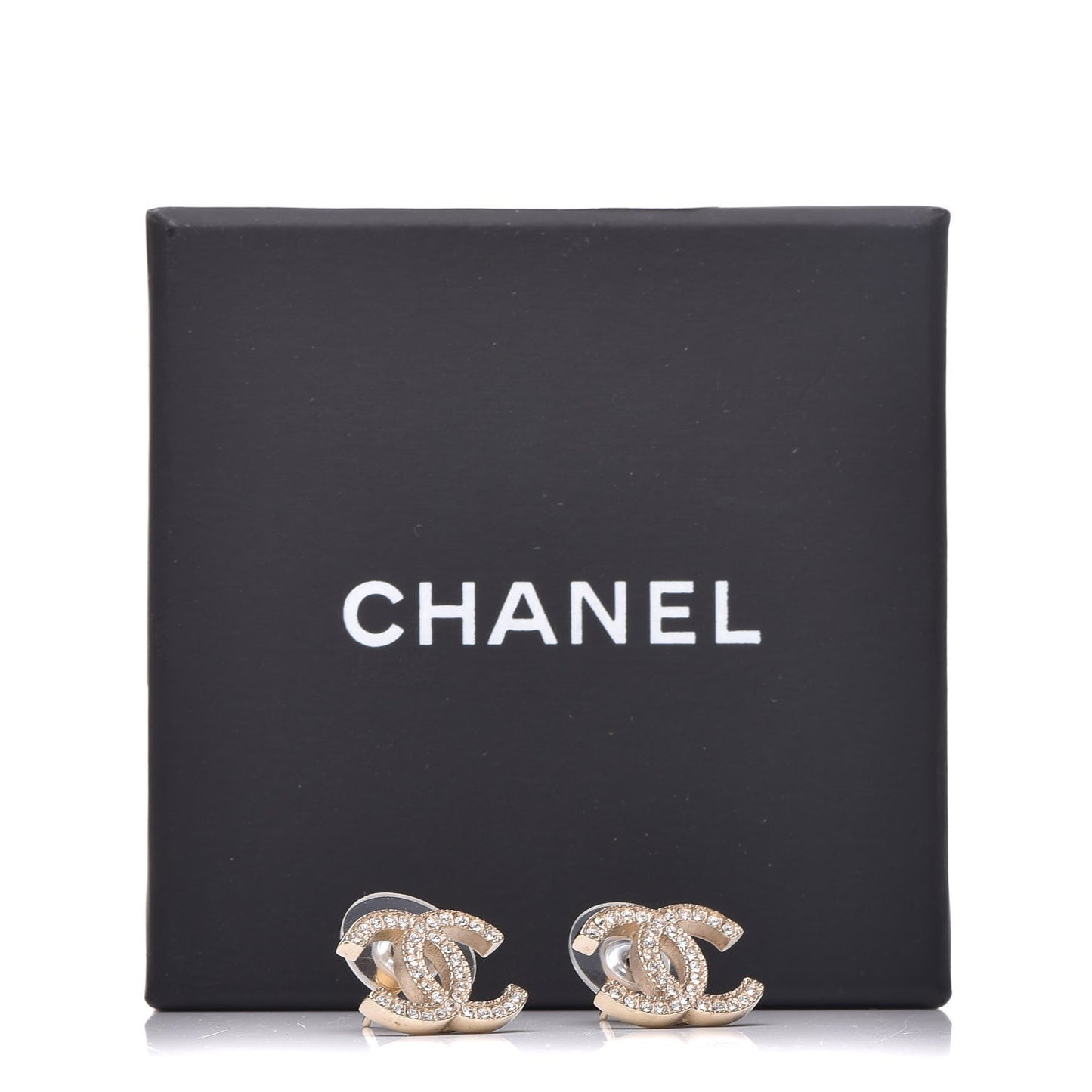 Crystal CC Earrings Gold