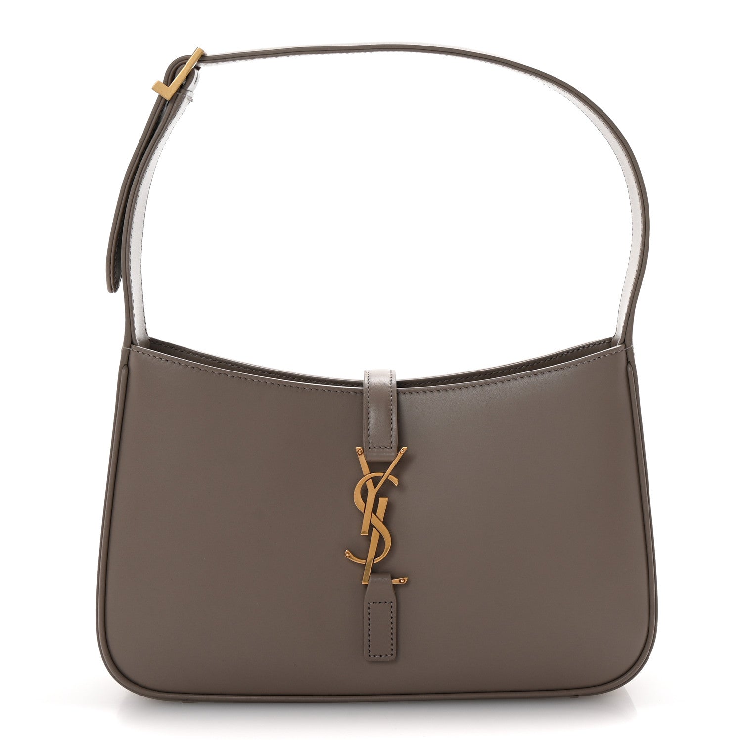 Saint Laurent Smooth Calfskin Le 5 A 7 Hobo Greyish Brown 1 of 9
