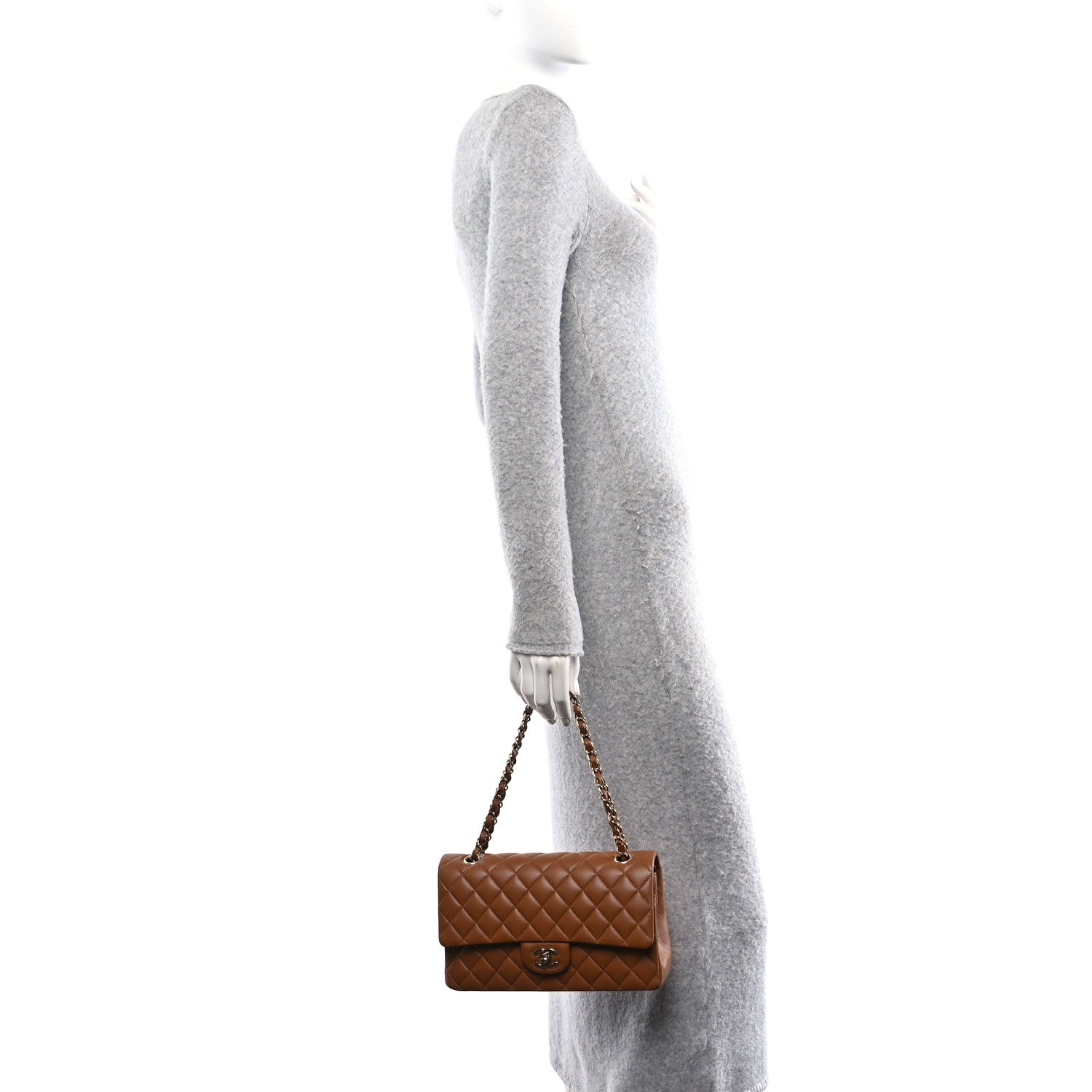 Chanel Lambskin Quilted Medium Double Flap Brown 2 of 11