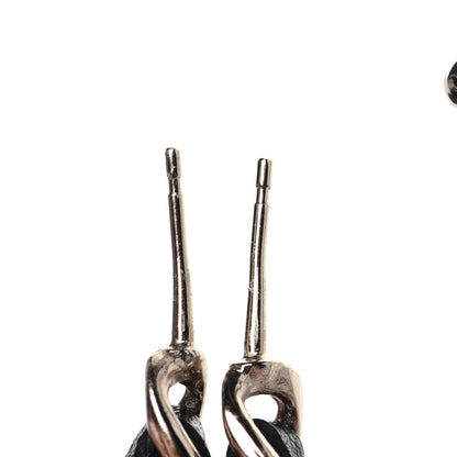 Chanel Lambskin Pearl More Is More CC Chain Hoop Earrings Gold Black 6 of 8