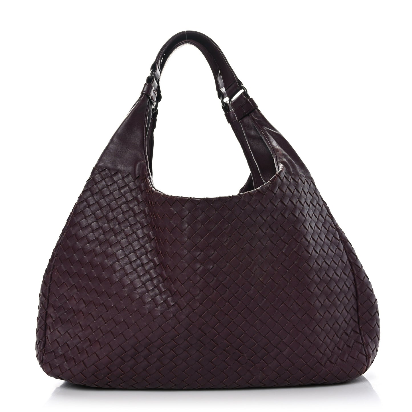 Nappa Intrecciato Large Campana Hobo Grape
