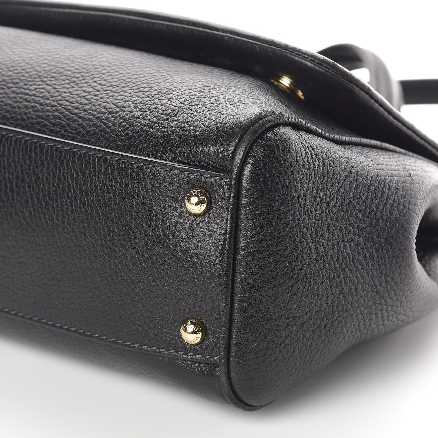Grained Deerskin Medium Miss Sicily Satchel Black