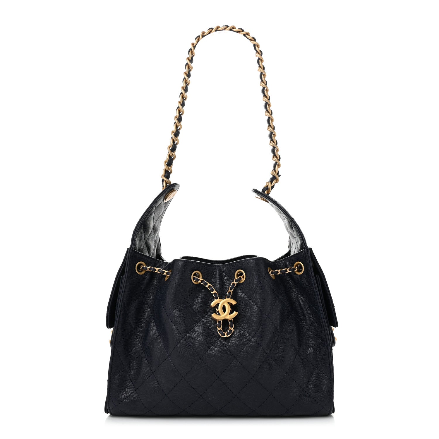 Chanel Caviar Quilted Small Chanel 25 Handbag Dark Navy 1 of 10