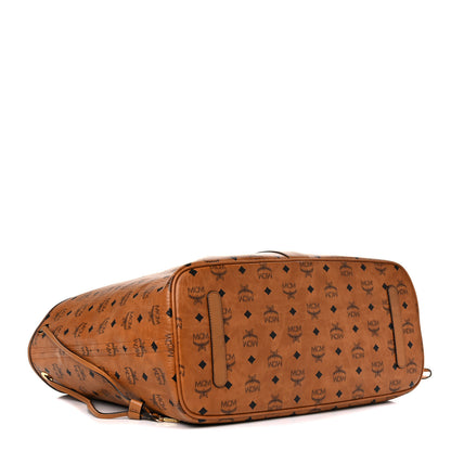 MCM Visetos Large Liz Reversible Shopper Tote Cognac 6 of 24