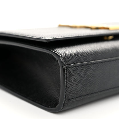 Saint Laurent Grain De Poudre Small Monogram Kate Satchel Black 9 of 10