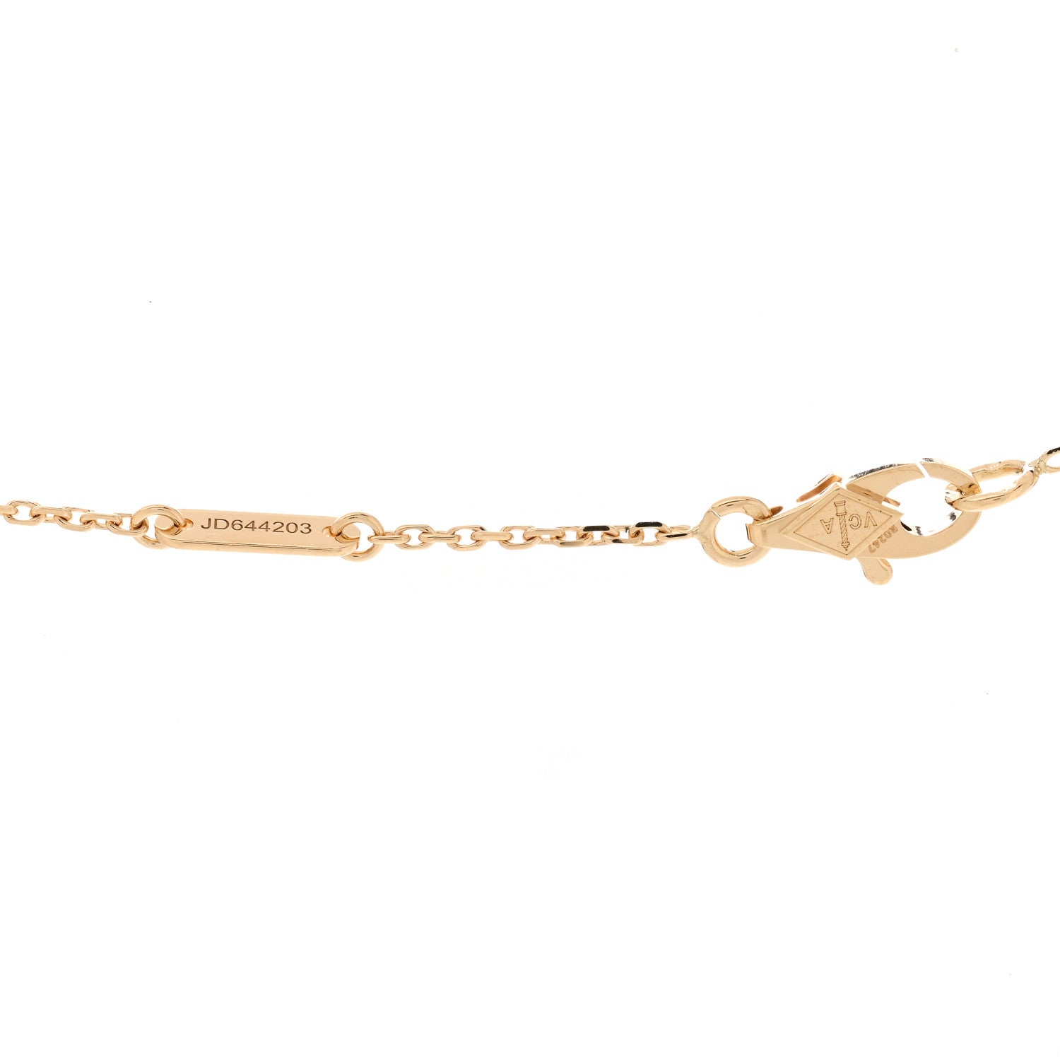Van Cleef & Arpels 18K Yellow Gold Mother of Pearl Sweet Alhambra Pendant Necklace 3 of 5